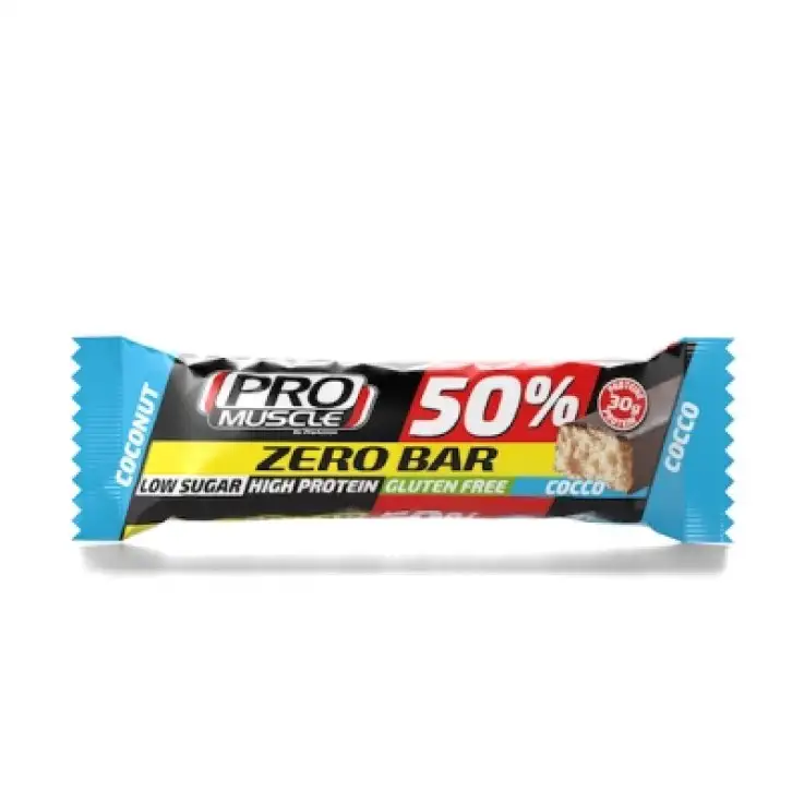 PROMUSCLE ZERO BAR 50% BARRETTA IPERPROTEICA AL COCCO 60 G