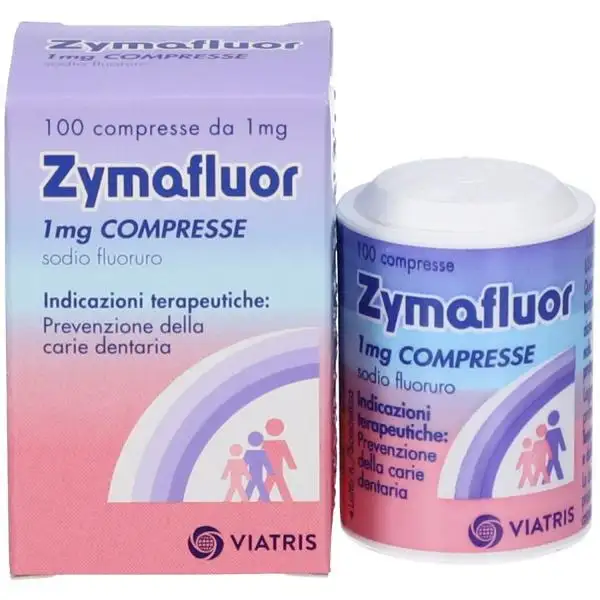 Zymafluor 1mg Sodio Fluoruro Prevenzione Carie 100 Compresse
