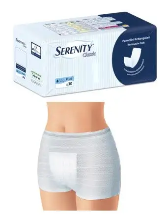 SERENITY PANNOLINO RETTANGOLARE CON BARRIERA 30 PEZZI