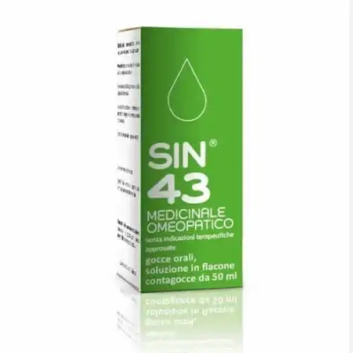 SIN 43 GOCCE ORALI SOLUZIONE 1 FLACONE CONTAGOCCE IN VETRO DA 50 ML