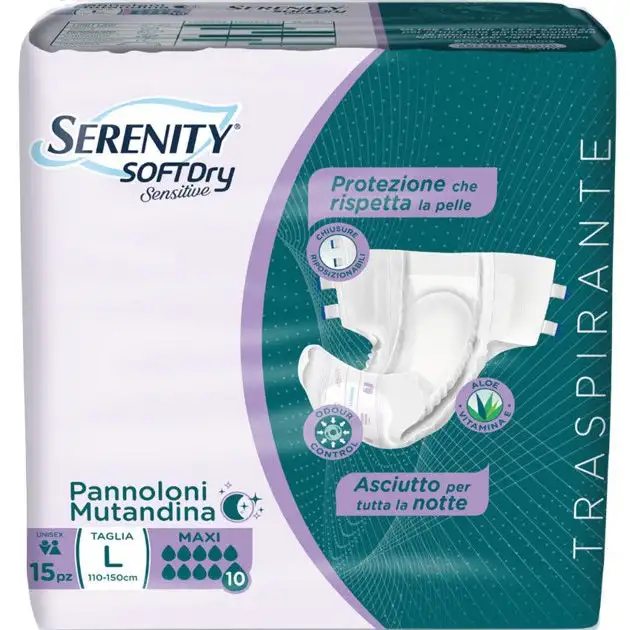 Serenity Sensitive Pannolone Mutandina L Maxi 15 Pezzi