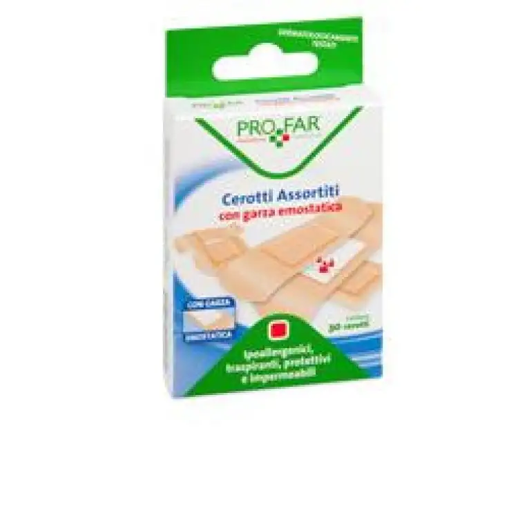 CEROTTO CON GARZA EMOSTATICA 30 PEZZI ASSORTITI PROFAR