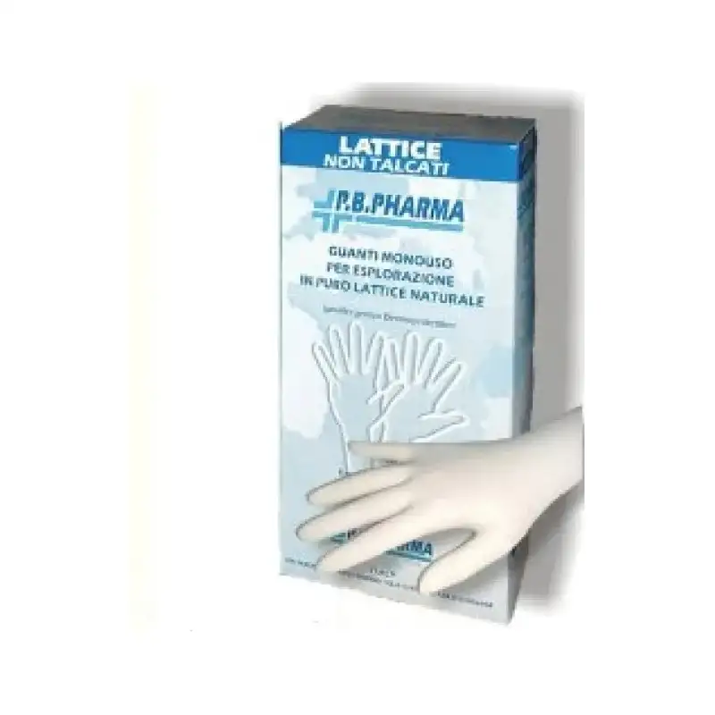 100 guanti in lattice per esplorazione non talcati - taglia media
