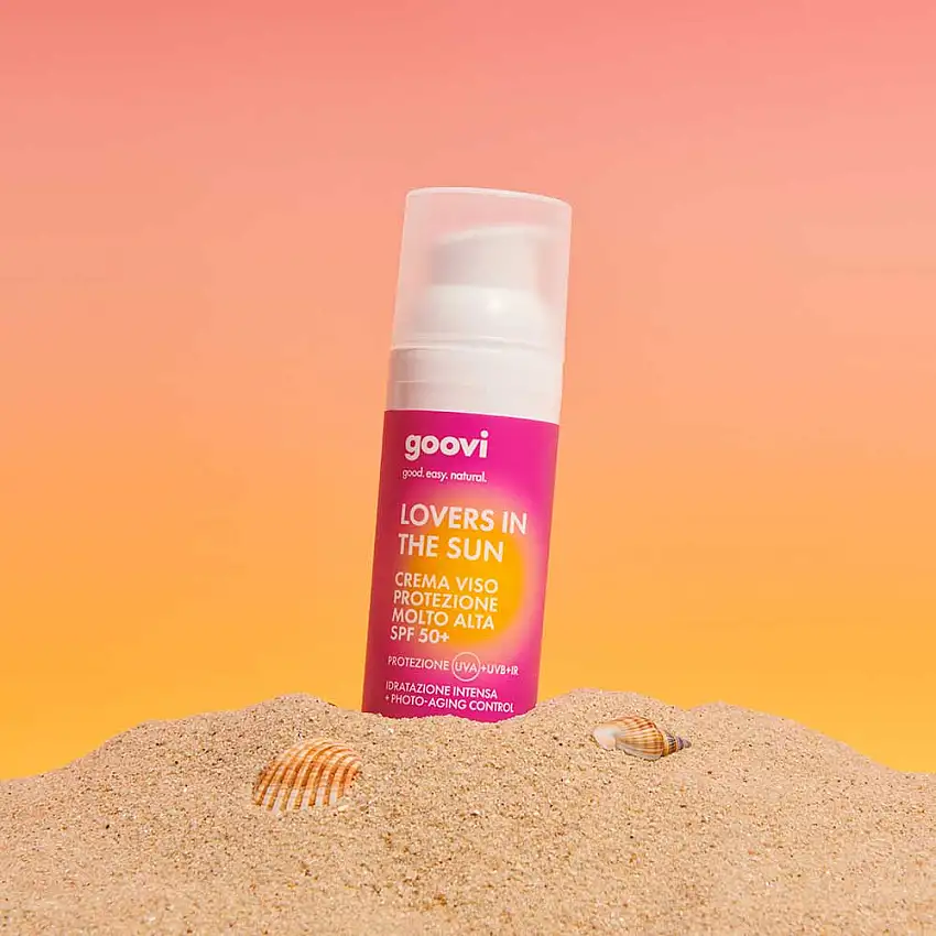 Goovi crema solare viso - protezione spf50+ lovers in the sun 50ml