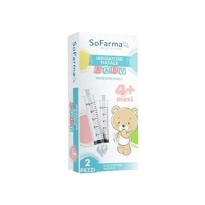2 dispositivi per irrigazione nasale baby 4+ mesi professionale