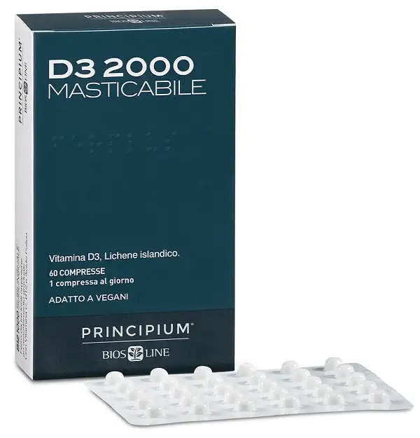 Principium d3 2000 masticabile 60 compresse
