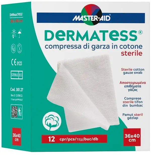 DERMATESS Cot.Garza 36x40*12pz