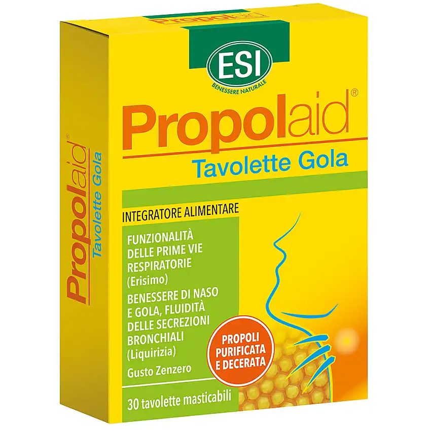 Esi Propolaid Gola Gusto Zenzero 30 Tavolette