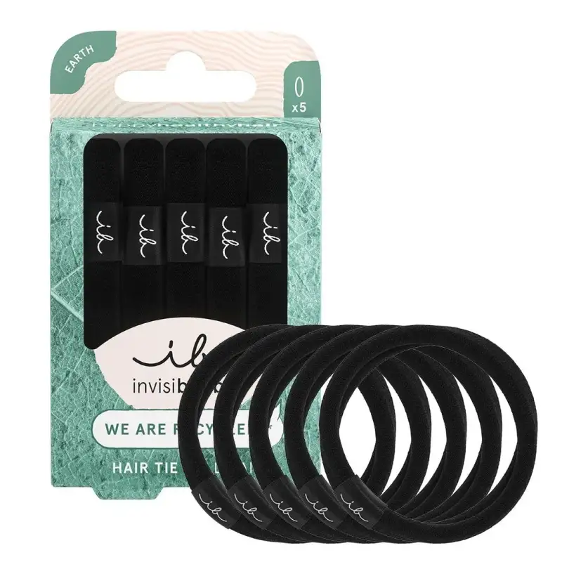 Invisibobble 5 elastici per capelli colore nero