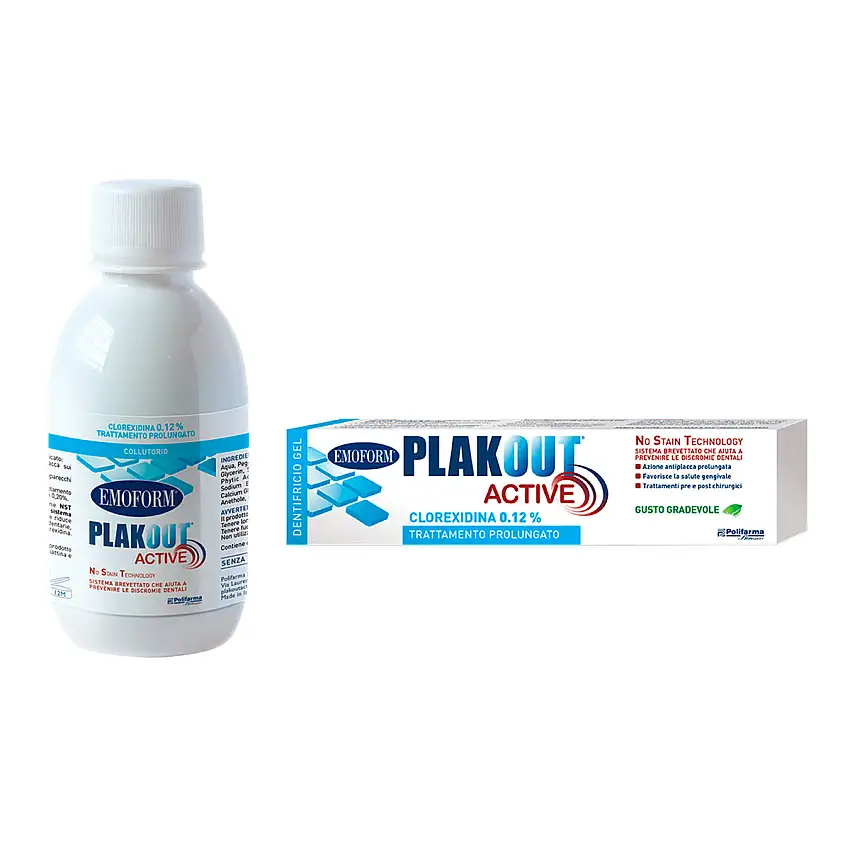 Plakout Active 0,12% Clorexidina Colluttorio + Dentifricio