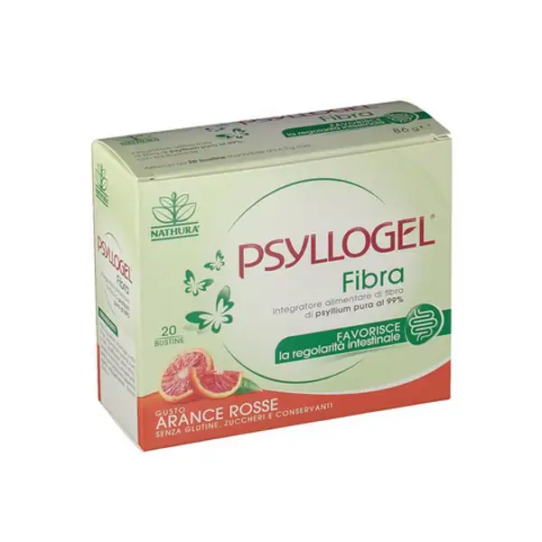 Psyllogel Fibra Integratore Intestinale Gusto Arancia Rossa 20 Bustine