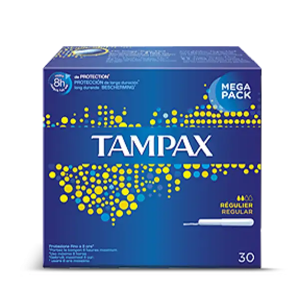 Tampax blue box regular assorbente interno flusso leggero medio 30 pezzi