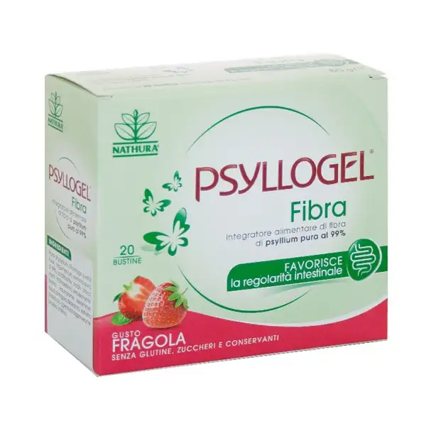 Psyllogel Fibra Integratore Intestinale Gusto Fragola Senza Zucchero 20 Bustine