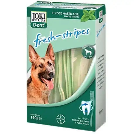 Joki Dent Fresh-Stripes Snack Igiene Dentale Cani Taglia Grande 140g