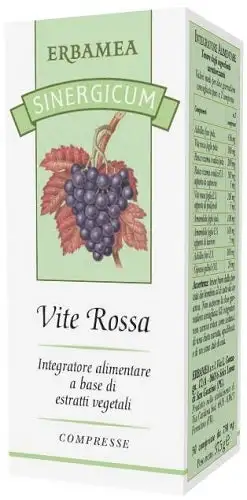 Erbamea Sinergicum Vite Rossa Integratore Alimentare 50 Compresse