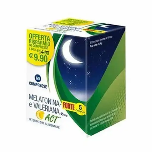 MELATONINA+FORTE 5 COMPLEX E VALERIANA ACT 60 COMPRESSE