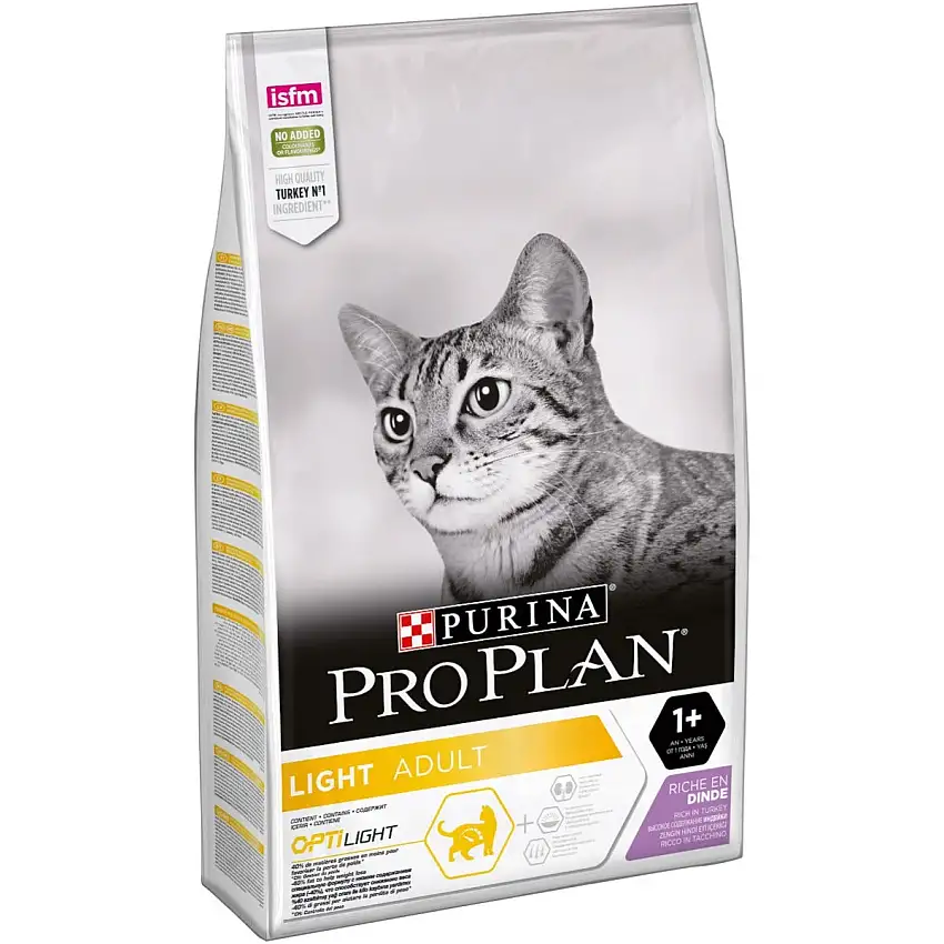 Purina Pro Plan Light Gatto Crocchette Tacchino Sacco 10kg