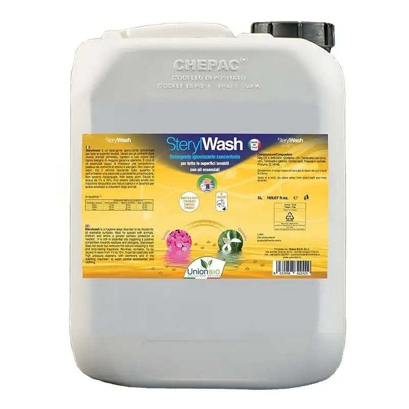 Sterylwash Detergente Igienizzante Naturale Concentrato Per Superfici Geranio/Citronella Tanica 5 Litri