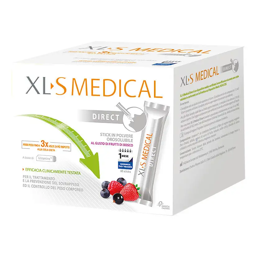 XLS MEDICAL DIRECT LIPOSINOL 90 STICK OROSOLUBILI DISPOSITIVO MEDICO CE