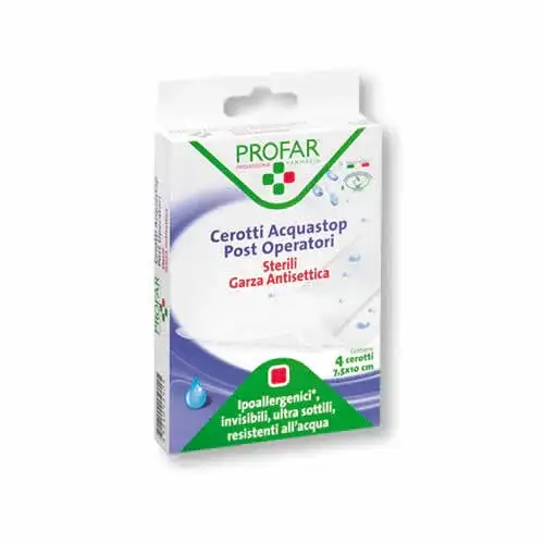 ACQUASTOP MEDICAZIONE POST OPERATORIA 7,5X10 CM PROFAR MED 4 PEZZI