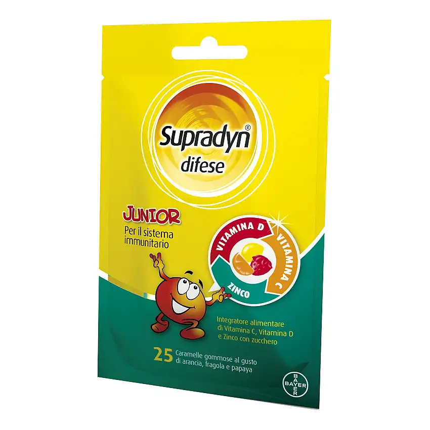 SUPRADYN DIFESE JUNIOR INTEGRATORE ALIMENTARE VITAMINE C+D+ZINCO 25 CARAMELLE GOMMOSE