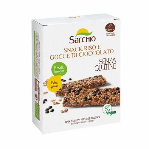 RISO E GOCCE DI CIOCCOLATO 4 BARRETTE BIOLOGICHE X 20 G