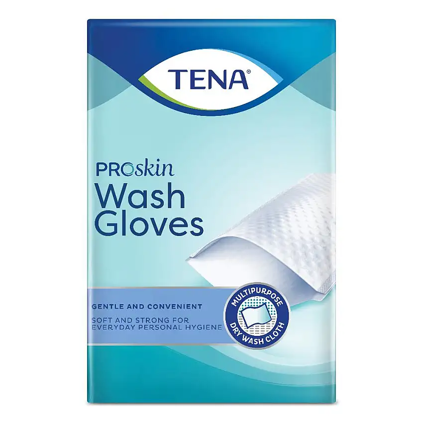 TENA WASH GLOVE 50 PEZZI
