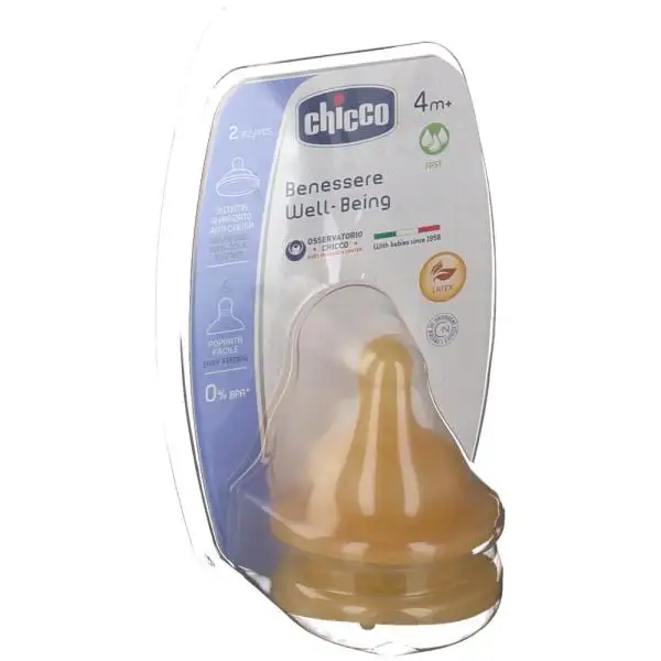 Chicco Tettarella Original Touch Flusso Pappa Caucciu 2 Pezzi 6 Mesi+