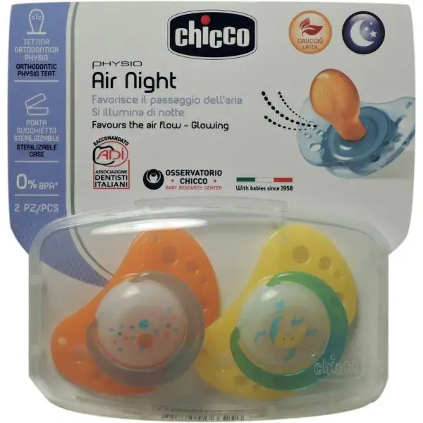Succhietto Physioforma Air 16-36m In Caucciu Lumi Chicco 2 Pezzi
