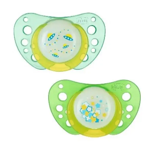 Succhietto Physioforma Air 6-16m In Silicone Lumi Chicco 2 Pezzi