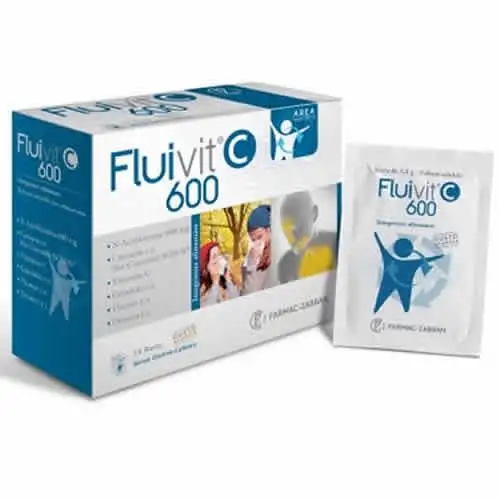 FLUIVIT C 600 14 BUSTINE GUSTO ARANCIA SENZA GLUTINE NATURALMENTE PRIVO DI LATTOSIO