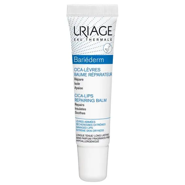 Uriage Bariederm Cica-Levres Balsamo Labbra Secche e Screpolate 15 ml