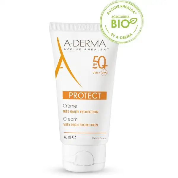 A-derma Protect Crema Solare Protezione Molto Alta Spf50+ 40ml