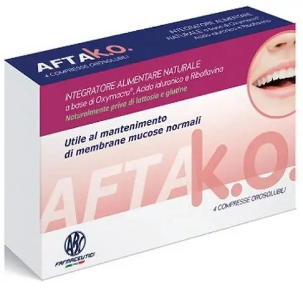 Abc farmaceutici aftako integratore alimentare 4 compresse orosolubili