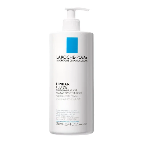 La Roche Posay Lipikar Fluido Idratante Lenitivo e Protettivo per la Pelle Secca 750 ml