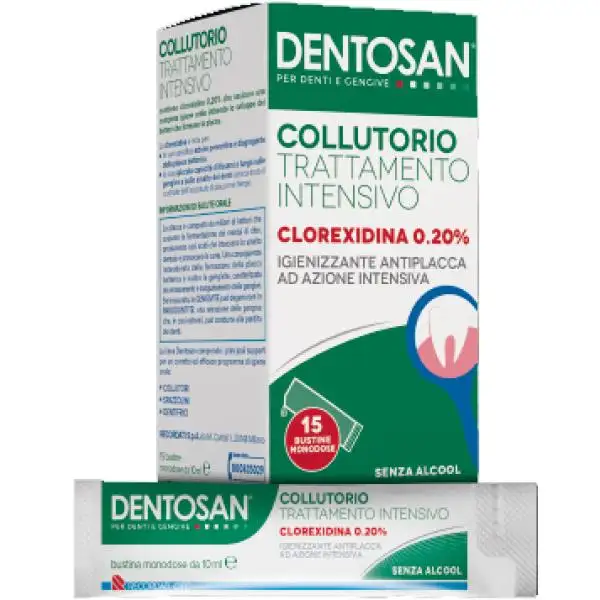 Dentosan trattamento intensivo collutorio monodose 0,20% 15 bustine