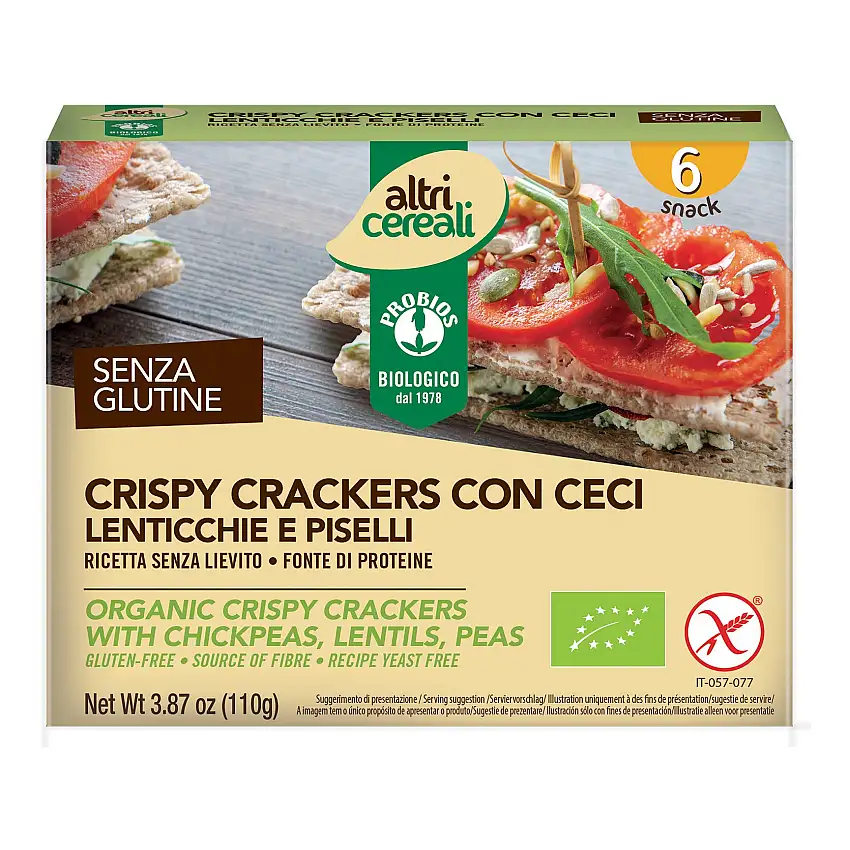 ALTRICEREALI Crispy Crackers Ceci Lentic. Pisel. 110g