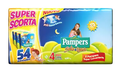 PAMPERS SOLE & LUNA TRIO TAGLIA MAXI (7-18KG) 54 PEZZI