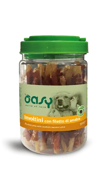 Oasy Snack Dog Involtini Con Filetto Di Anatra Per Cani 350g