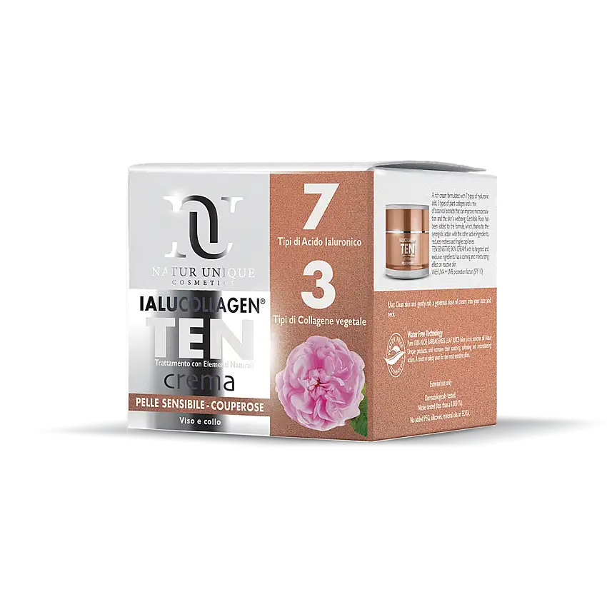 Natur Unique Ialucollagen Ten Crema Pelli Sensibili E Con Couperose Viso 50ml
