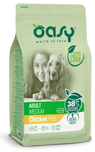 Oasy Dry Crocchette Di Pollo Per Cani Taglia Media Sacco 12kg