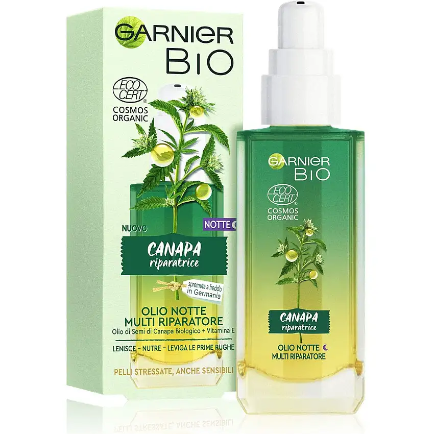 Garnier Bio Olio Notte Viso Multi Riparatore Canapa 30ml