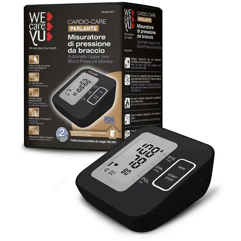Wecareyu Cardio-Care Misuratore Pressione Da Braccio Parlante