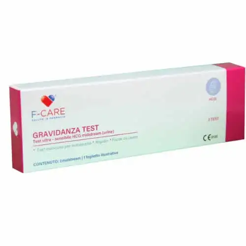 F CARE TEST RAPIDO GRAVIDANZA MIDSTREAM HCG 2 PEZZ1