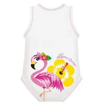 J Bimbi Body 0-36 Mesi Fresco Cotone Summer Fenicottero