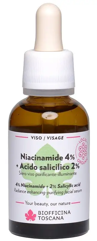Biofficina Toscana Siero Viso Niacinamide 4% + Acido Salicilico 2% 30ml