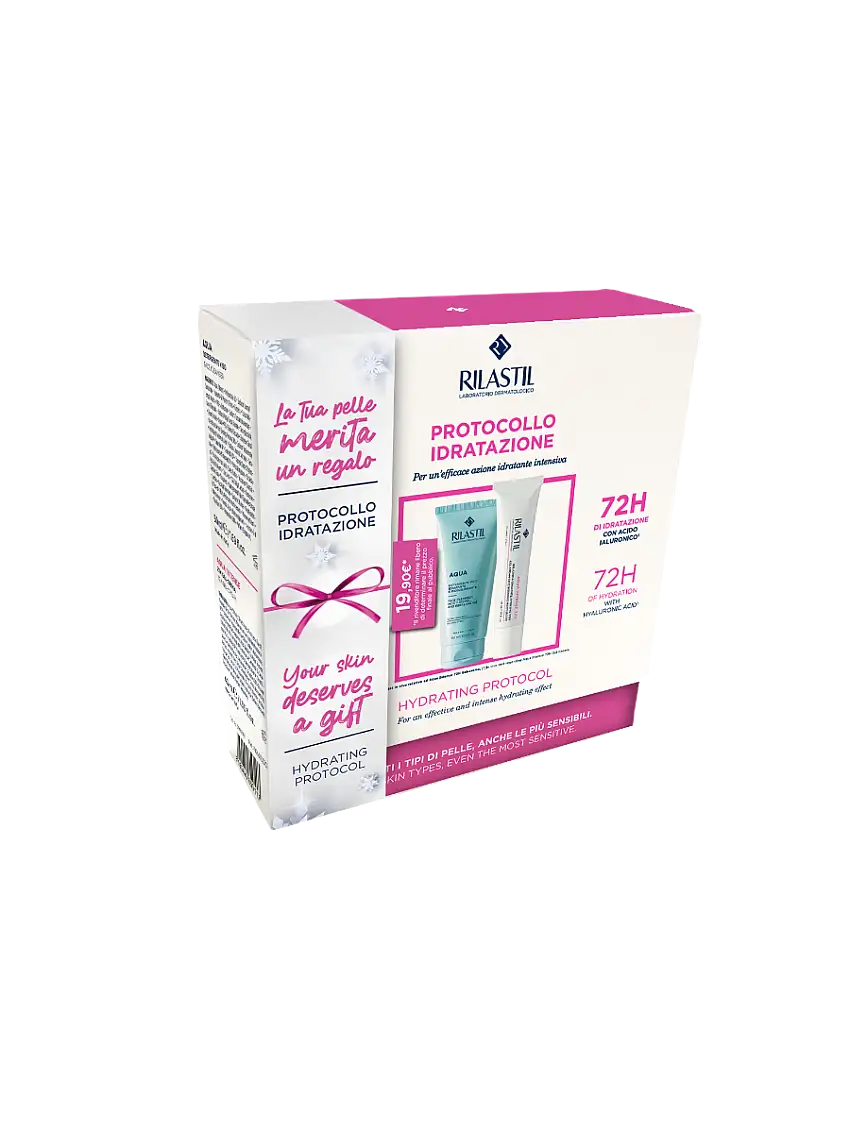 Rilastil Cofanetto Protocollo Idratazione Viso Aqua Detergente 50ml + Aqua Intense 72H Gel-crema 40ml