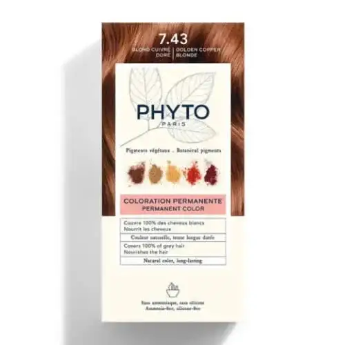 COLOR KIT 7,43 BIONDO RAMATO DORATO LATTE RIVELATORE 50 ML + CREMA COLORANTE 50 ML + MASCHERA PROTETTIVA COLORE 12 ML + GUANTI