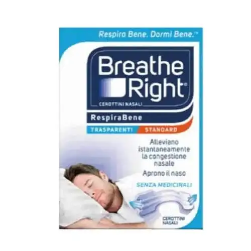 CEROTTI NASALI BREATHE RIGHT TRASPARENTI 30 PEZZI