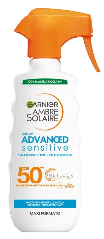 Garnier Ambre Solaire Advance Sensitive Spray Protettivo Adulti 300ml SPF50+